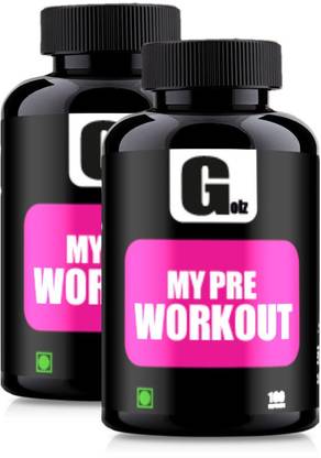 Golz My Pre Workout Capsules - 100 - Combo Pack of 2 Weight Gainers/Mass Gainers