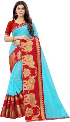 Chanderi Cotton Blend Saree