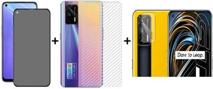 INCLU Front and Back Tempered Glass for Ceramic Matte Finishing Screen Protector And Back Skin And Camera Tempered Glass (3 in 1) Combo For Realme GT Neo