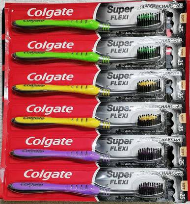 Colgate SUPER FLEXI CHARCOAL Soft Toothbrush