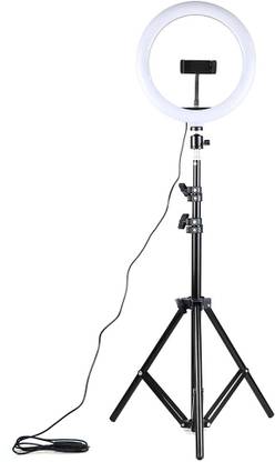 Wrapo 10 Inch Ring Light With Tripod Stand In 3 Modes Adjustable Light Dimmable Light For smartphone With Phone Holder For Youtube Tik tok Video Live Photo Studio make up Tripod