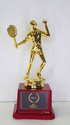 Golden Divine Creations Best Badminton Player Trophy
