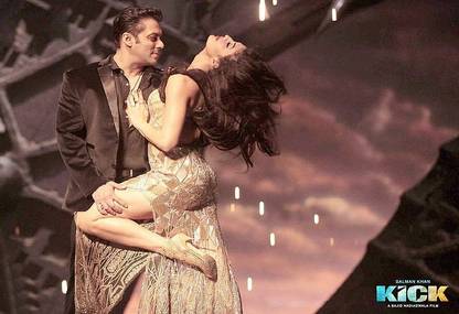 Smoky Design kick salman khan as devil and jacqueline fernandez as shaina kick poster wallpaper Paper Poster