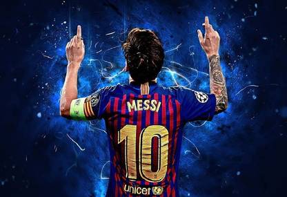 Smoky Design soccer lionel messi fc barcelona wallpaper Paper Poster