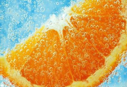 Smoky Design fruit orange fruit macro bubbles wallpaper Paper Poster