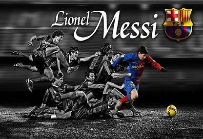 Smoky Design argentina barcelona lionel messi messi wallpaper Paper Poster