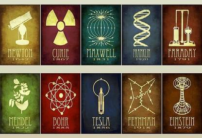 Smoky Design scientists science isaac newton albert einstein wallpaper Paper Poster