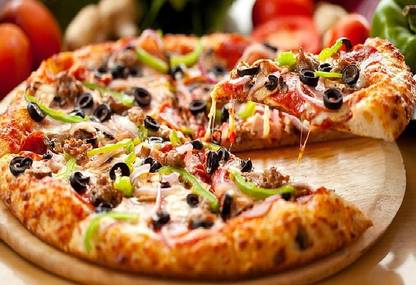 Smoky Design food pizza wallpaper Paper Poster
