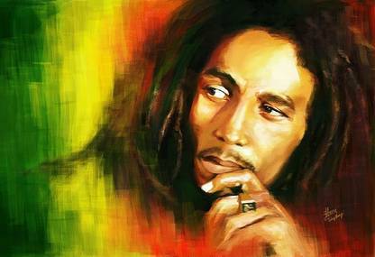Smoky Design music bob marley reggae artwork wallpaper Paper Poster