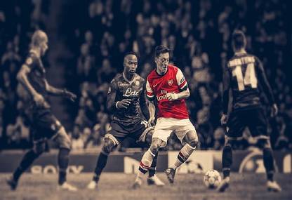 Smoky Design soccer hdr arsenal fc mesut ozil wallpaper Paper Poster