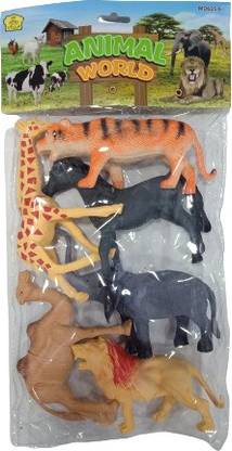 SR Toys Cartoon Animal,World Animals Figures Set for Kids