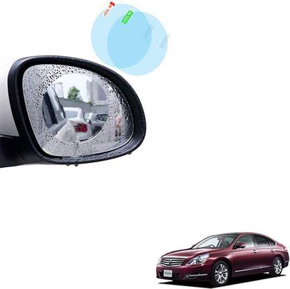 SEMAPHORE Round Car Rearview Mirror Protective Film Rainproof Glass Anti Fog Anti-Glare Clear Film (2pcs)(Circular Shape, 9.5cm in Diameter) Compatible With Nissan Teana Car Mirror Rain Blocker