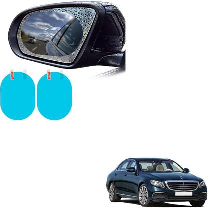 SEMAPHORE Oval Car Rearview Mirror Protective Film Rainproof Glass Anti Fog Anti-Glare Clear Film(2pcs) Compatible With Mercedes Benz E-Class Car Mirror Rain Blocker