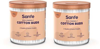 Sanfe Eco Friendly Bamboo Cotton Buds (Pack of 2)