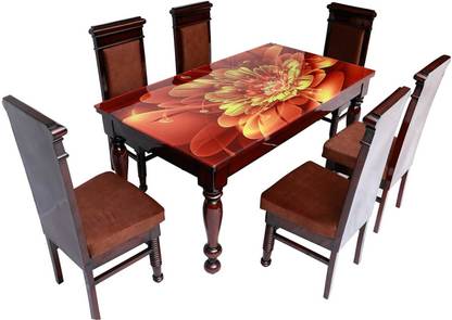 Poj Luna Dining Table Set With Beautiful Designer Glass On Top Solid Wood 6 Seater In India Poj Luna Dining Table Set With, 100 Dining Table Set