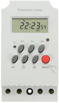 xcluma Digital Weekly Hourly Programmable Electronic Timer Socket Ac 220V 25A Electronic Components Electronic Hobby Kit