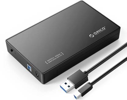 ORICO 3588US3 Super Speed USB 3.0 to 3.5-inch SATA External Hard Drive HDD Enclosure Tool Free Case for 3.5" SATA HDD and SSD - Black (Does NOT Include Hard Disk / NO Hard Disk Included) 3 inch Shock Resistant Water Proof External Hard Drive HDD Enclosure