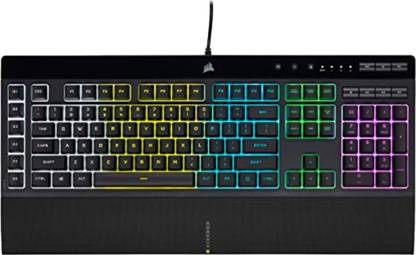 Corsair K55 PRO RGB Wired USB Standard Gaming Keyboard Compatible with Desktop, Laptop, Mac