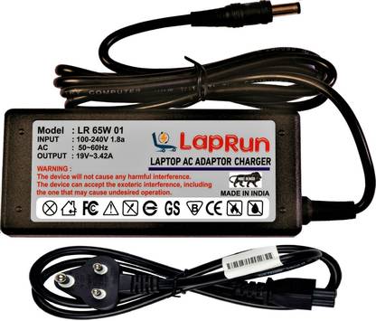 LAPRUN Charger Compatible for ADVENT 65W Laptops 19v,3.42a,Pin-5.5x2.5, 65 W Adapter