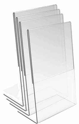 KINJAY Acrylic Sign Display Portrait (A6/102x148 mm, Clear 4X6 -inch (1) Card Display Stand