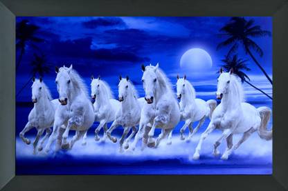FRIZZY ARTS seven horse|photo|paintings Digital Reprint 12 inch x 18 inch Painting