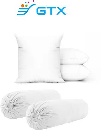 GTX Microfibre Bolster Pack of 5 Solid Premium Diwan set of 3 cushions and 2 blaster