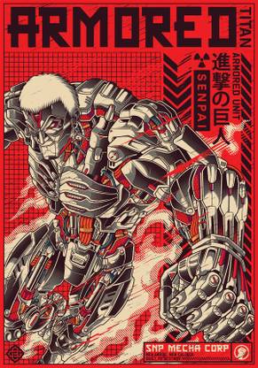 Attack On Titan Armored Titan Reiner Braun Paper Print
