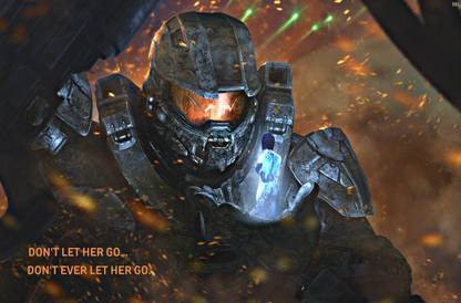 Halo Master Chief Cortana 18 x 12 inch Poster Paper Print