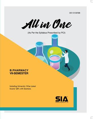 B.Pharmacy (Semester-VII) All-In-One As Per The Syllabus Prescribed By PCI, Low Price 2021-22 Latest Edition