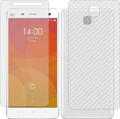 ZINGTEL Front and Back Screen Guard for XIAOMI MI 4 (Front Matte Finish & Back 3d Carbon Fiber)