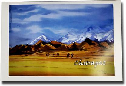 Chitrapat Watercolor Painting Block / Rough Textured Handmade Paper / for Watercolor, Gouache, Acrylic Painting / 270 GSM / 30 x 21 cms / 25 Sheets Sketch Pad