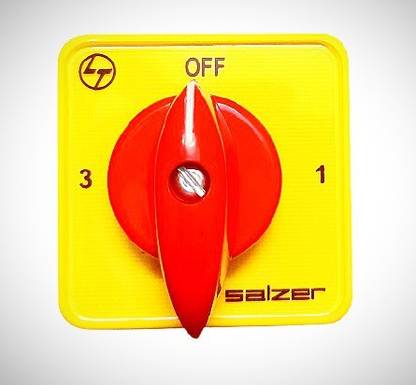 Salzer (L&T) Cam Operated Rotary Switch (Multistep) S6 B13 6Amps 2 Pole 3 Way, Cat no: 61080SAB13TDYR