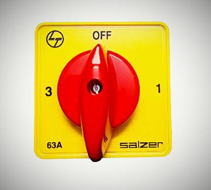 Salzer 63A 61060 1 Pole 3 Way Rotary Switch ( L&T ), Cat no: 61060PIB03TDY
