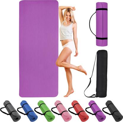 Owme Anti Skid Yoga Mat with Strap with Carry Bag 13 MM Yoga Mat 13MM mm Yoga Mat