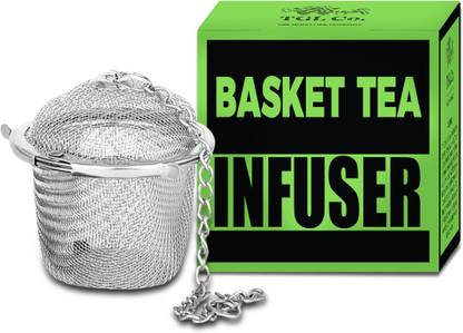 TGL Co. Basket Shaped Stainless Steel Strainer Loose Leaf Tea Infuser (Tea Ball Infuser, Tea Strainer Infuser, Tea Filter, Tea Maker, Basket Tea Infuser, Tea Maker Infuser) Tea Strainer