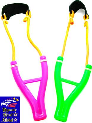 Dynamic Retail Global Slingshot catapult gulel gulati toys for kids, rubber band professional outdoor adventure powerful sport toy, heavy duty compound plastic target & portable toy If74 Slingshots