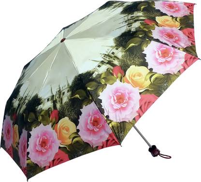 Popy 3-Fold Cherry™ Print #7 with Silver Coating Umbrella