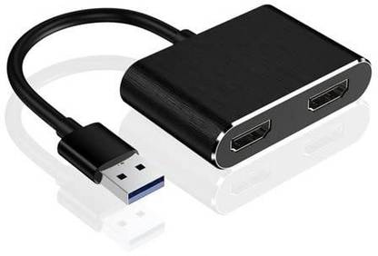 microware USB 3.0 to Dual HDMI adapter, Dual Monitor Display Adapter, Compatible with Microsoft 7, 8.1, 10 / Mac OS X v10.6 and Above USB 3.0 to Dual HDMI adapter, Dual Monitor Display Adapter, Compatible with Microsoft 7, 8.1, 10 / Mac OS X v10.6 and Above HDMI Connector