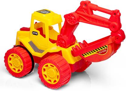 MORRIS'S TOYS Unbreakable Jumbo Big size Non Electric Backhoe JCB construction Vehicle Best Toy gift for Toddlers Kids and Boy Backhoe Crane Loader bulldozer Excavator Toy – JCB Size - 66*23*22cm (Multicolor)