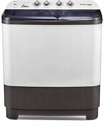 Voltas Beko by A Tata Product 8 kg Semi Automatic Top Load Washing Machine Grey, White