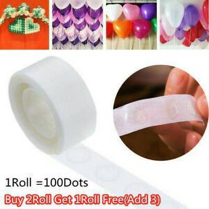 gorgeous moment 200Glue Dot for Balloons Accessories Tool Kits Foil, Latex, Confetti Balloon Adhesive,Easy To use(200Glue Dots) q24 Adhesive
