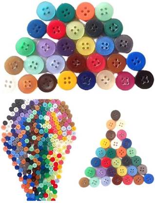imtion Buttons ( Pack of 100 Pcs ) Blouse Buttons Different Colours Also Used for Craft Making and for Many Purposes