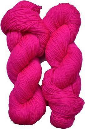 DOUZAND ool Knitting Yarn 3 ply Wool, Magenta 200 gm Best Used with Knitting Needles, Crochet Needles Wool Yarn for Knitting