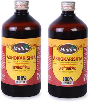 Multani Ashokarishta Syrup | Beneficial In Piles & Menopausal Issues - (450ml Each)
