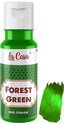 La Casa Metallic Gel Food Color - FOREST GREEN | Concentrated, Vegan & Gluten Free | For Icing, Fondant, Slime & Baking | Icing