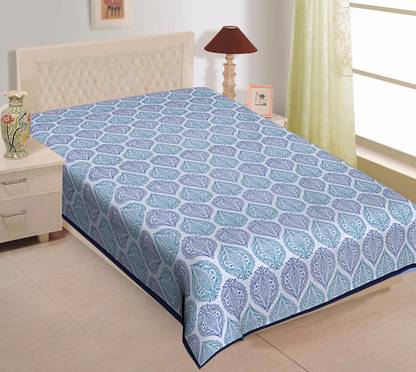 Texstylers 200 TC Cotton Single Abstract Flat Bedsheet