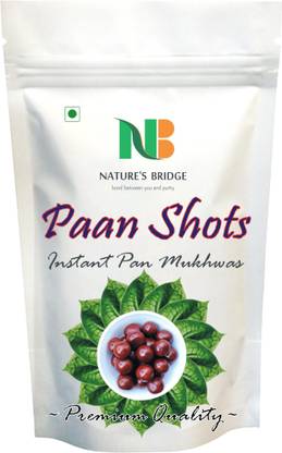 Nature's Bridge Pan Shots (Instant Paan, Mouth Freshener, Mukhwas) Pan Flavor Candy | Paan Shots | Pan Laddu - 250 Gm Paan Candy