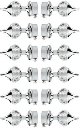 METZO Silver Rod Rail Bracket, Curtain Knobs Metal