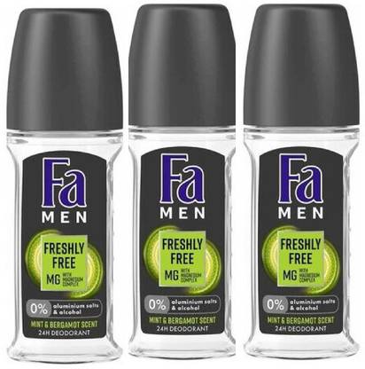FA Men Freshly Free Green Roll On (Pack Of 3) - 50ml Deodorant Roll-on  -  For Men
