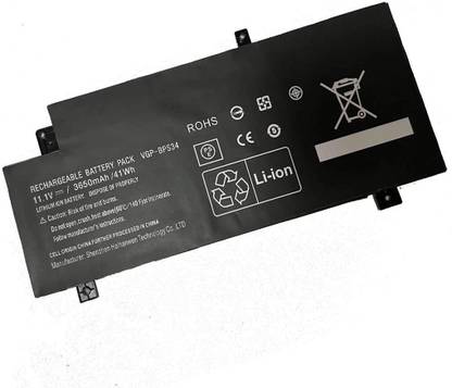 WISTAR VGP-BPS34 Laptop/Notebook Replacement Battery VGP-BPL34 BPS34 Vaio 15 Touch SVF15A16CXB SVF14AC1QL SVF14AC1QU SVF14A14CXP SVF14A14CXS SVF14A15CXB SVF14A15CXP SVF14A15CXS 3 Cell Laptop Battery